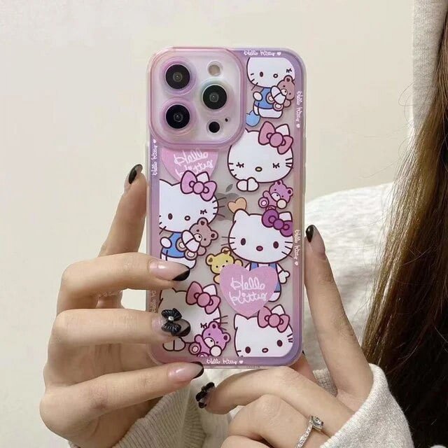 Sanrio Cartoon Clear Hello Kitty Cat Apple Iphone 12 11 13 Pro Max Case