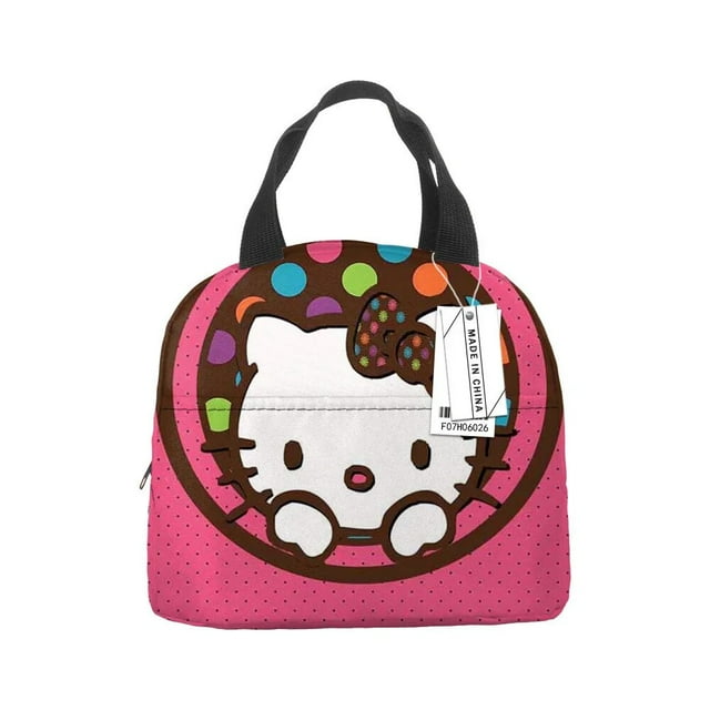 Sanrio Cartoon Cute Hello Kitty Lunch Bag Girl Large Capacit Portable