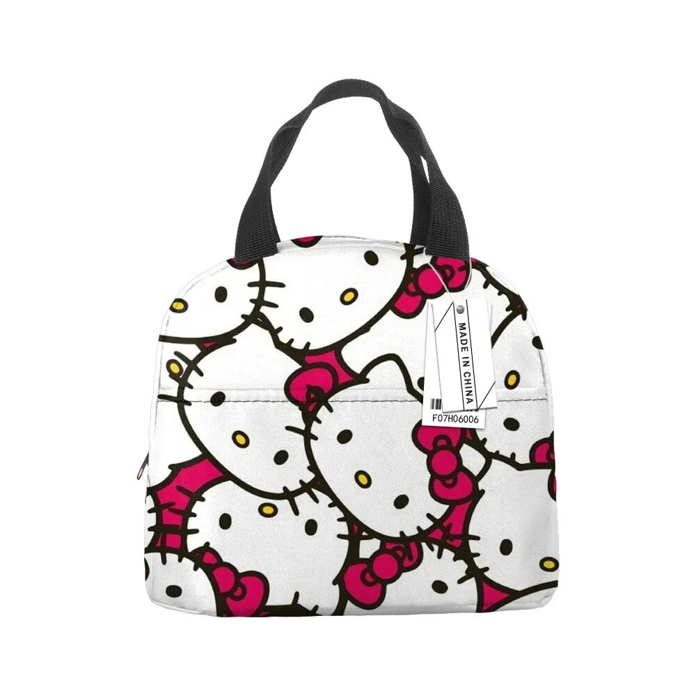 Sanrio Cartoon Cute Hello Kitty Lunch Bag Girl Large Capacit Portable ...