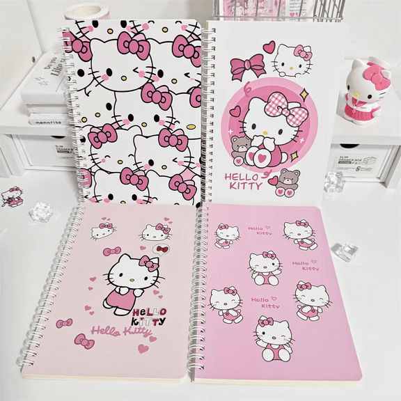 Sanrio Cartoon Cute Hello Kitty Notebook Stationery Portable Stationery Supplies Gift