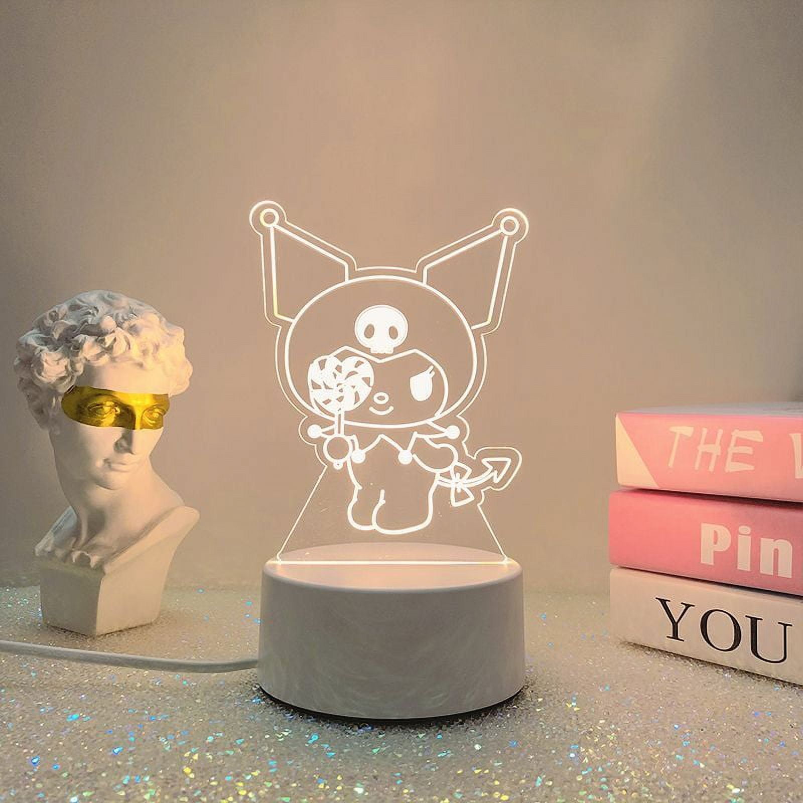 Sanrio Cartoon Kuromi My melody Hello Kitty Night Light Bedroom ...