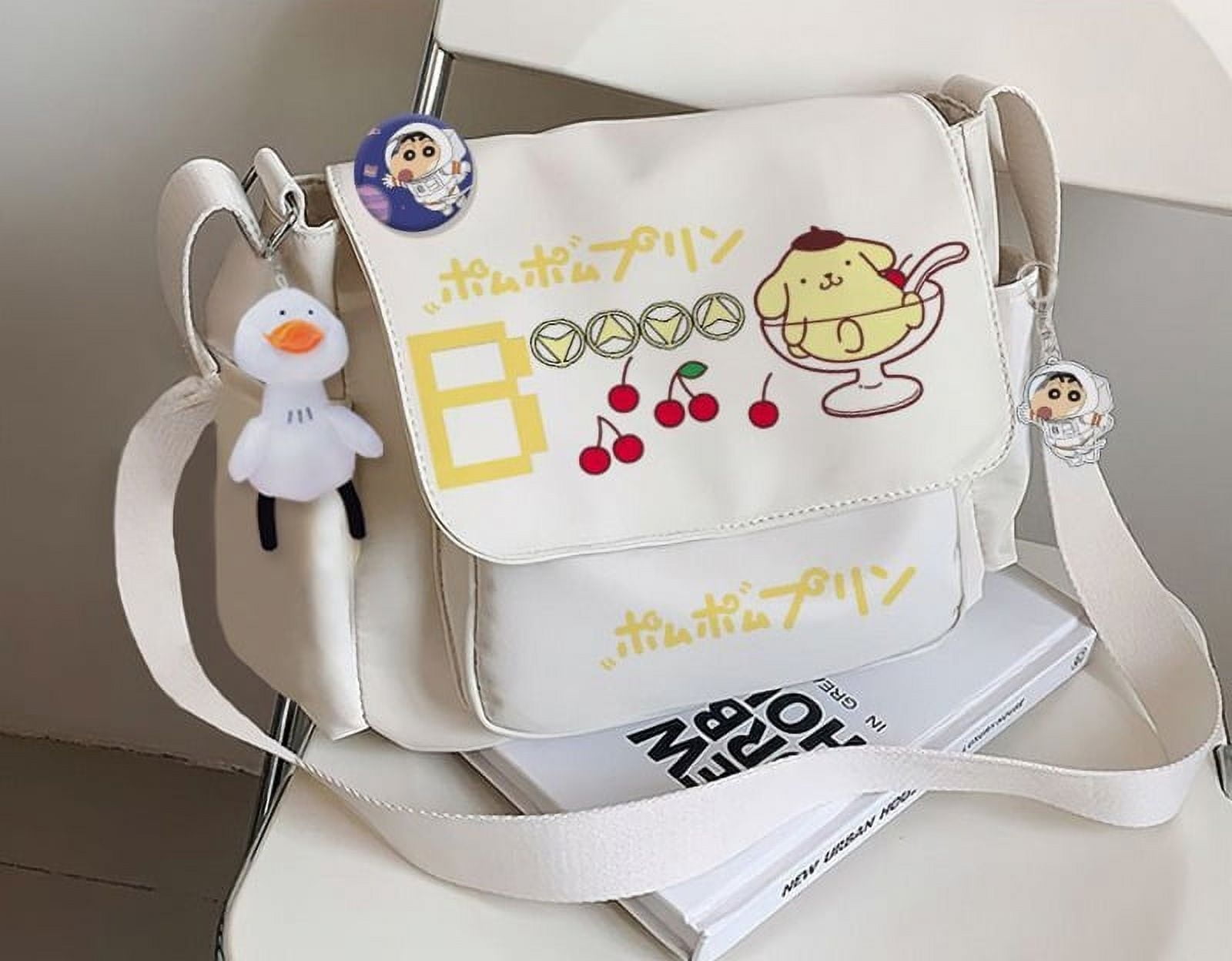 Sanrio Cartoon Kuromi Skull Women Crossbody Bag Y2k Anime
