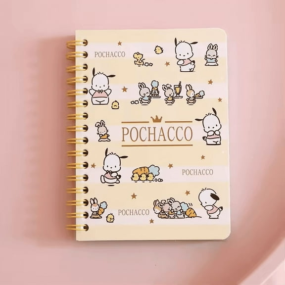 Sanrio Cartoon Notebook Kuromi My Melody Cinnamon Dog PP Colorful Coil Notebook  Stationery Gift