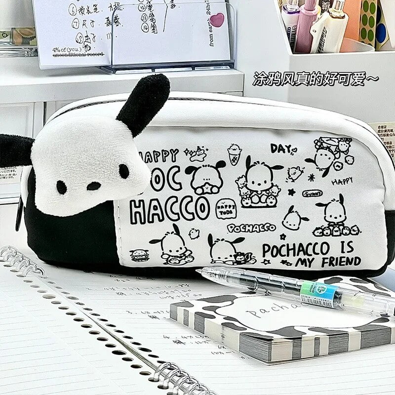 Sanrio Cartoon Pochaccos Pencil Case Cute Cinnamorolls HelloKittys ...