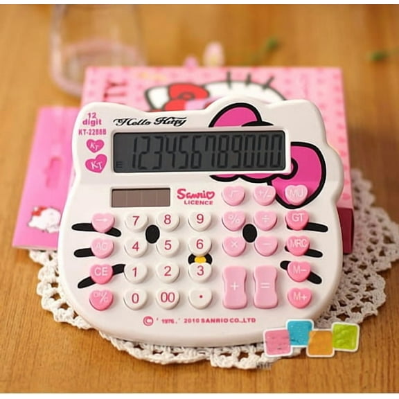 Sanrio Cartoon Scientific Calculator Kawaii Hello Kitty Voice Multifunctional Office Electronic Calculator for Girls and Boy