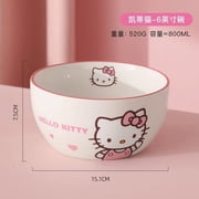 Sanrio Ceramic Rice Bowl Chopstick Spoon Set Combination Home 2025 New Noodles Soup Bowl Tableware Gifts