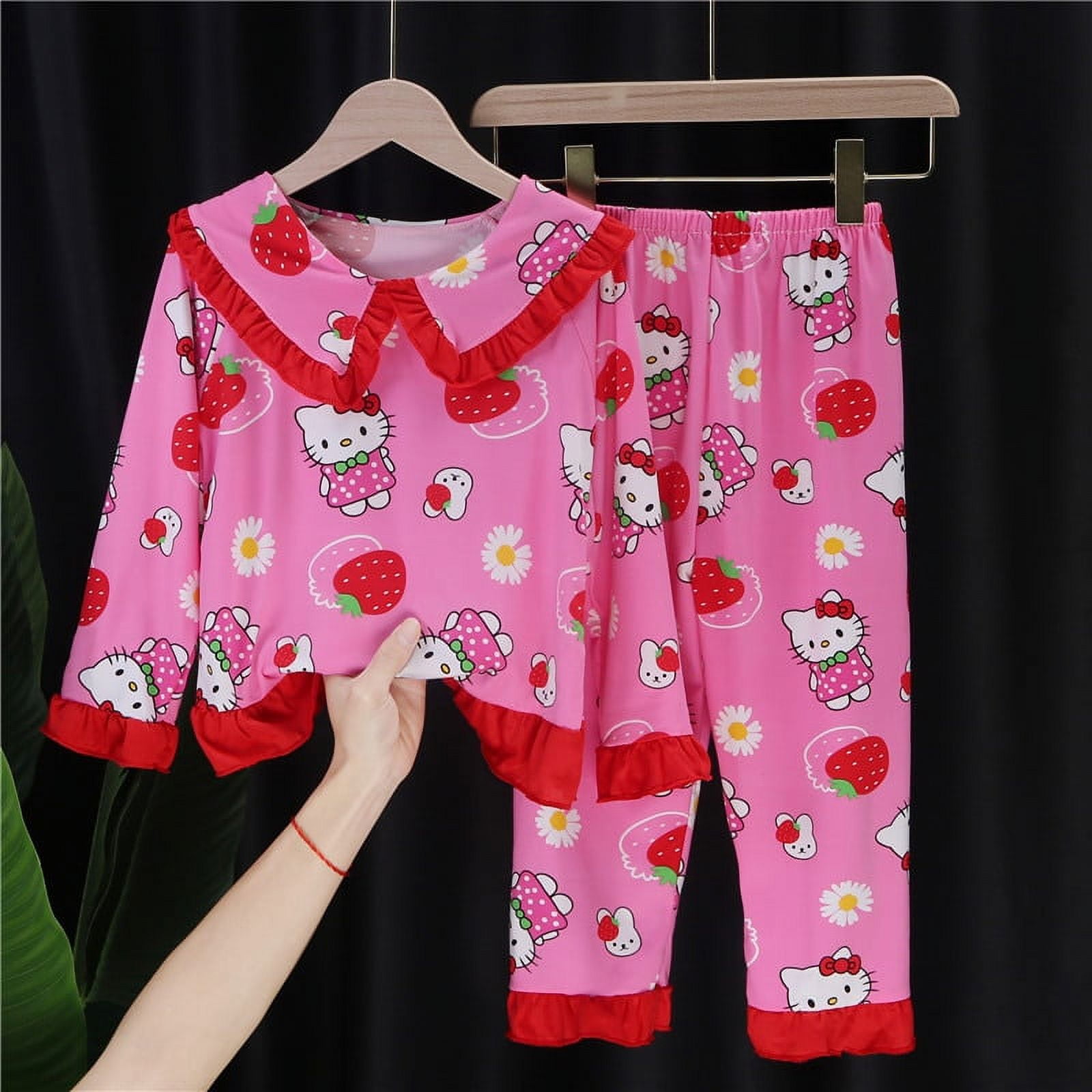 Sanrio Children Pajamas Long Sleeve Hello Kitty Cinnamoroll Underwater ...