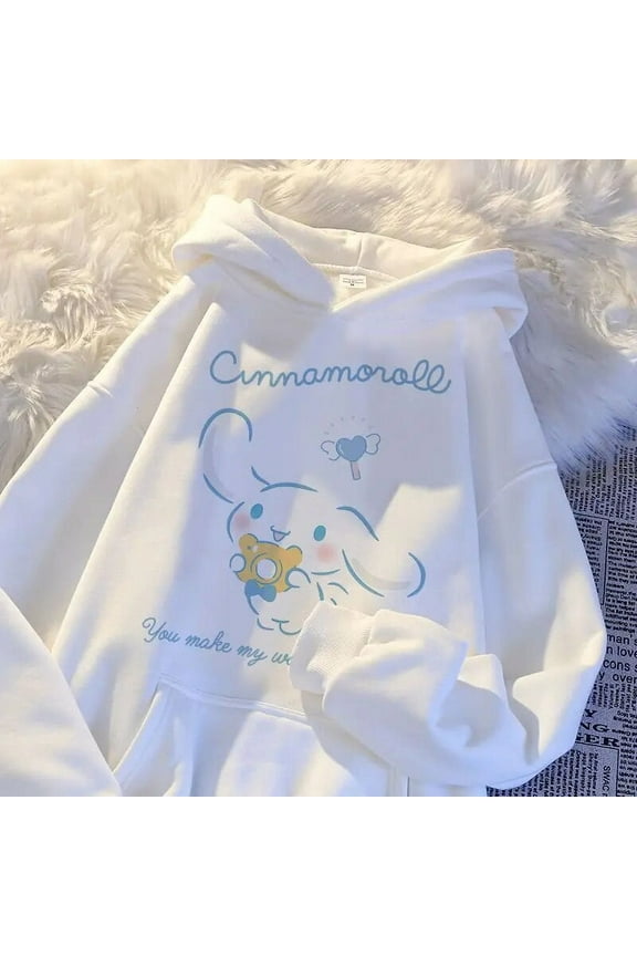 Sanrio Children Sweatshirt Cinnamoroll Kawaii Cartoon Cute Anime Student Autumn Outdoor Comfortabl Kids Clothes Toys Girls Gifts