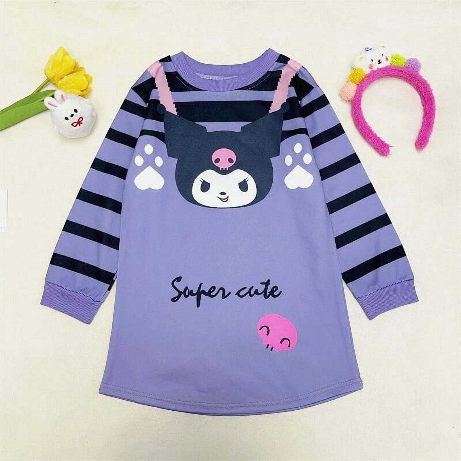 sanrio-children-s-dress-cute-kuromi-my-melody-girly-spring-and-autumn