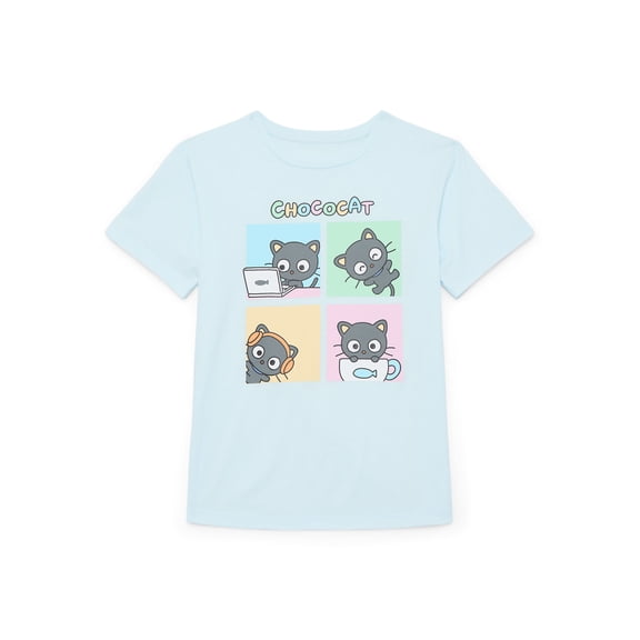 Sanrio Chococat Girls Graphic Tee with Short Sleeves, Sizes 4-18