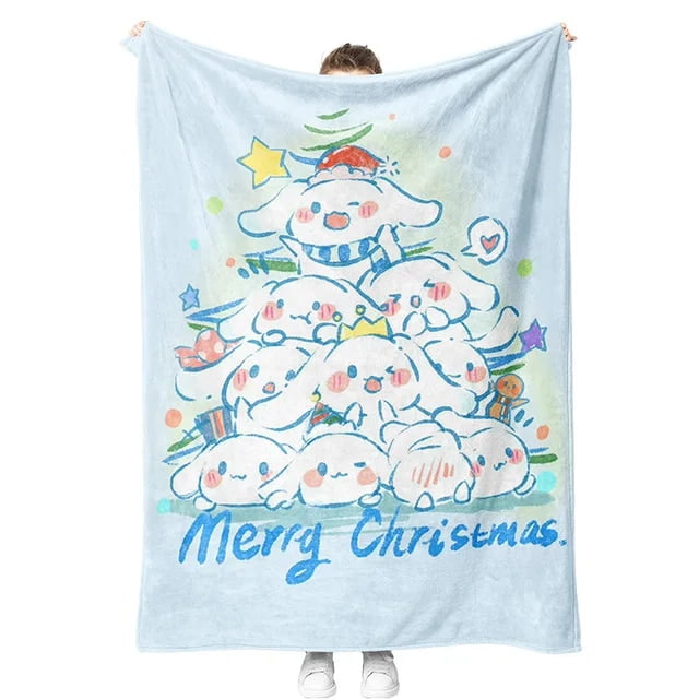 Sanrio Christmas Blanket Hello Kitty Cinnamoroll Kuromi My Melody