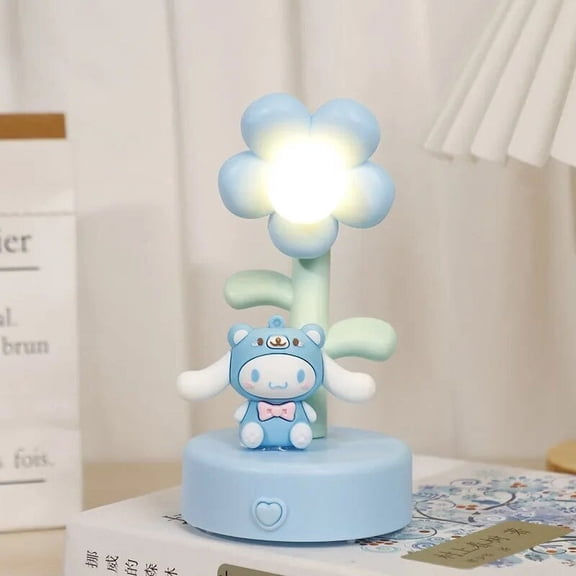 Sanrio Cinnamoroll Cartoon Night Light for Children Kawaii Figure Hello Kitty Kuromi Modeling Desk Lamp Room Decorations