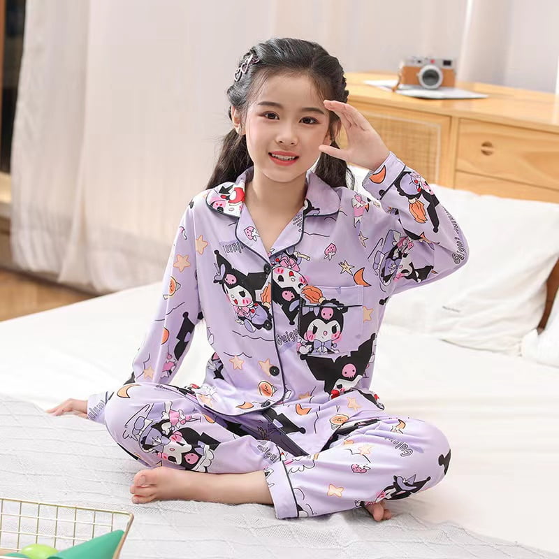 Character Student Pyjamas Sanrio Cinnamoroll Children Pajamas Set Long-Sleeved Cartoon My Melody ...