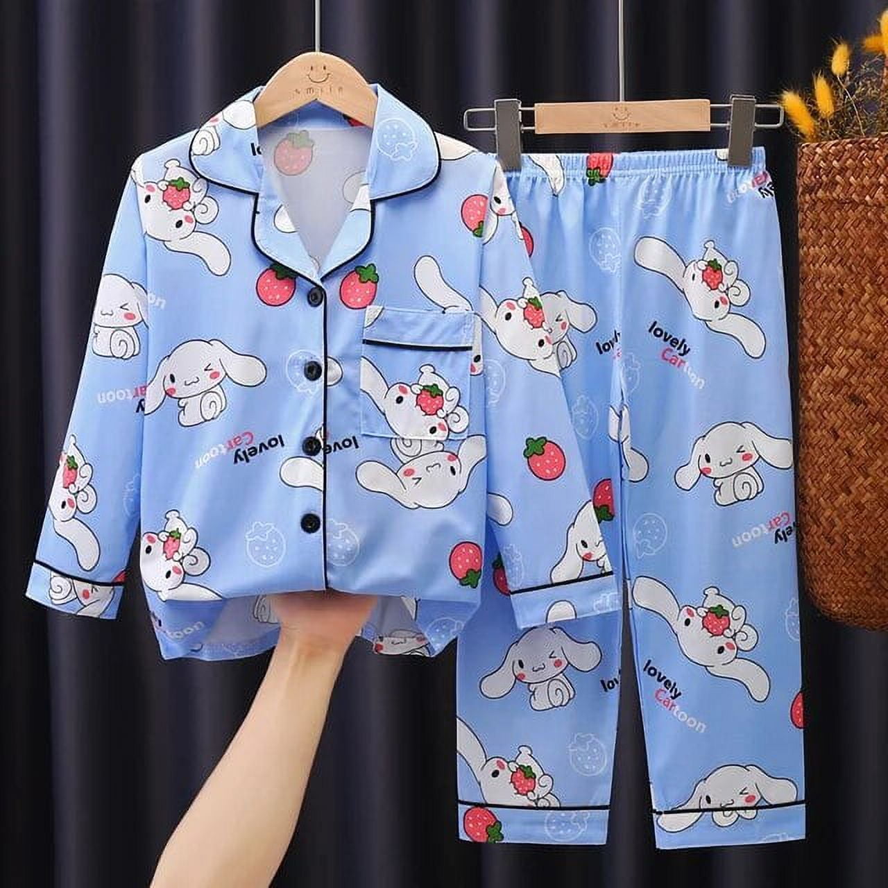 Sanrio Cinnamoroll Children Pajamas Set Long-Sleeved Cartoon My Melody ...