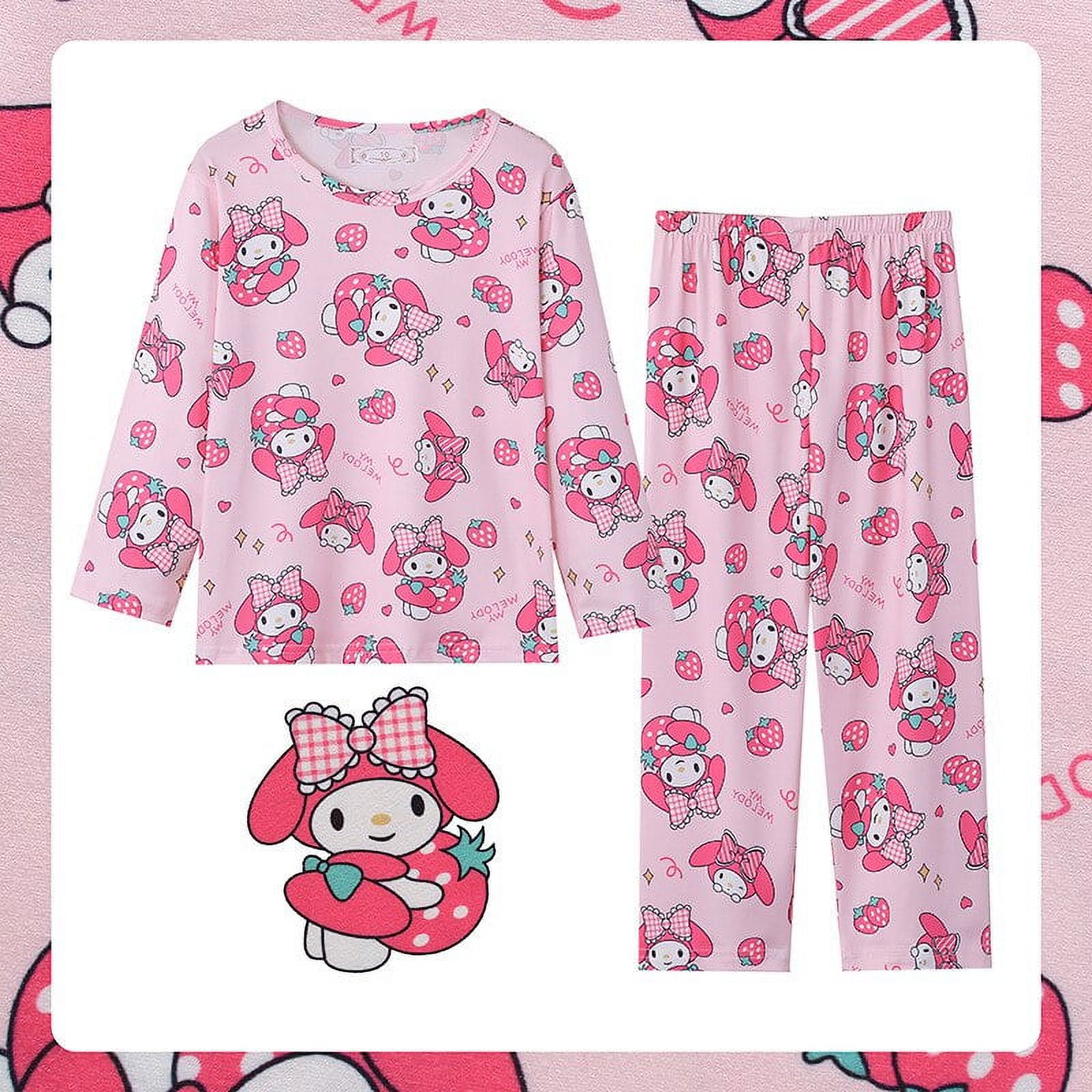 Sanrio Cinnamoroll Children Pajamas Suit Hello Kitty Sleepwear Kuromi
