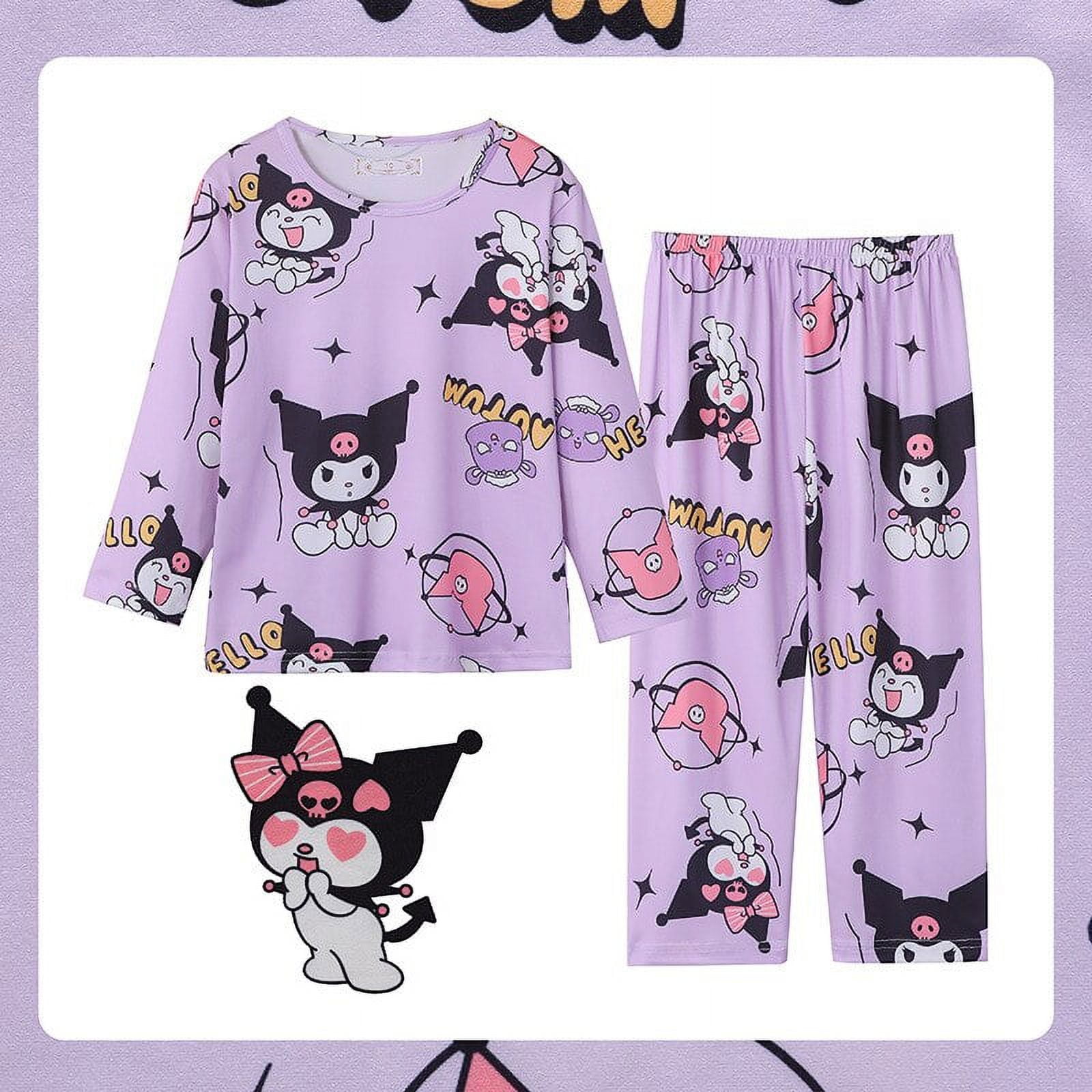 Sanrio Cinnamoroll Children Pajamas Suit Hello Kitty Sleepwear Kuromi ...