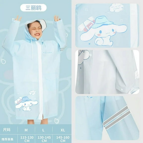 Sanrio Cinnamoroll Children's Raincoat Male and Female Primary and Secondary School Students  Children's Raincoat