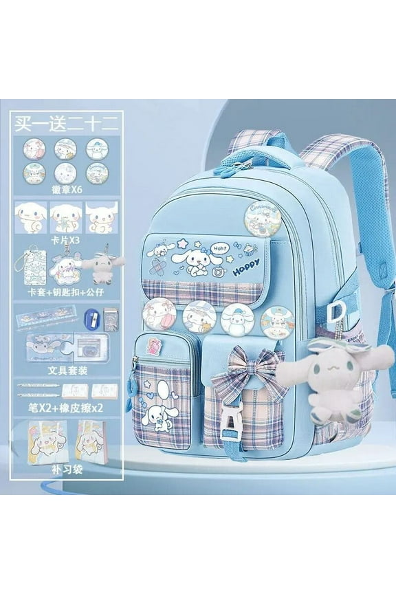 Sanrio Cinnamoroll Cute Fashion Printing Escuela Student Campus Backpack Kawaii Mochilas Aestethic Bag Cartoon Large Capacity