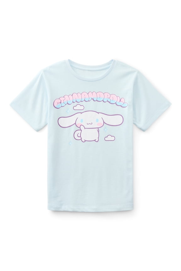 Cinnamoroll Flight Girls Short Sleeve Graphic T-Shirt, Sizes 4-16