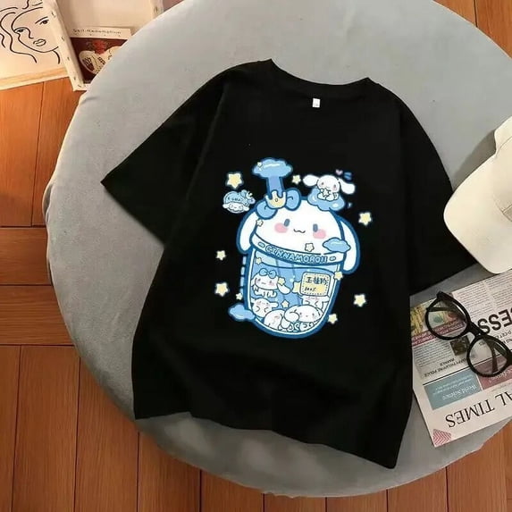 Sanrio Cinnamoroll Girl Gothic Y2k Top Aesthetic Harajuku Summer New Oversized T Shirt Multicolor Graphic T Shirts Women Clothes