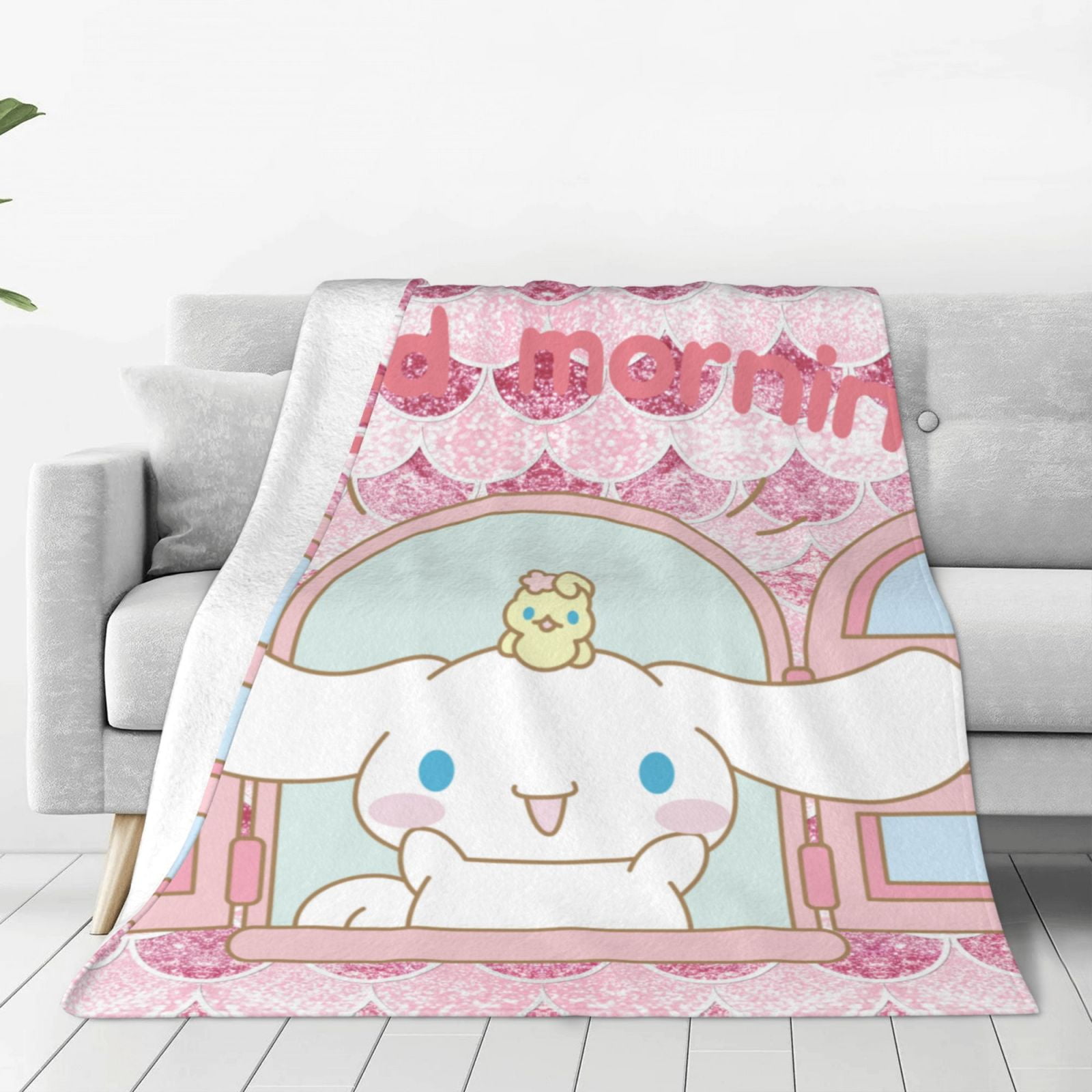 Sanrio Cinnamoroll,Hello Kitty ,Melody,Kuromi Bare Home Fleece Blanket
