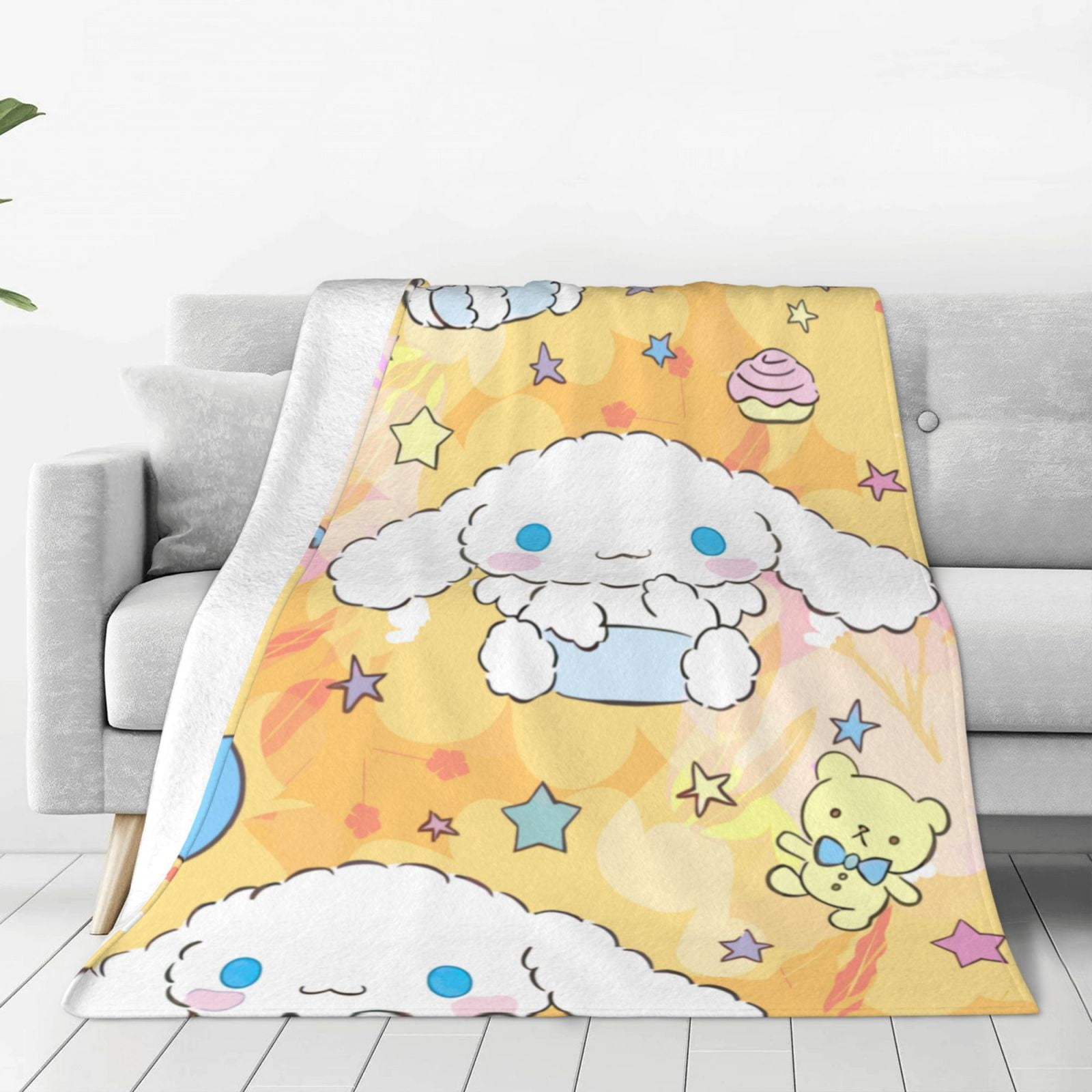 Sanrio Cinnamoroll,Hello Kitty ,Melody,Kuromi Bare Home Fleece Blanket