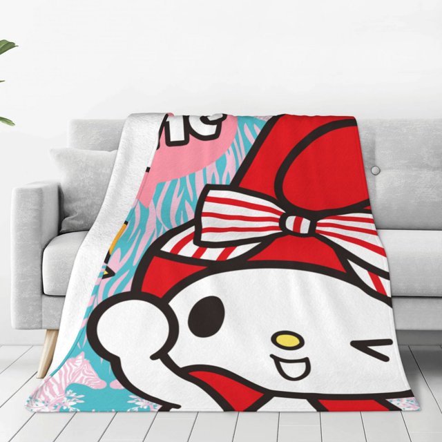 Sanrio Cinnamoroll,Hello Kitty ,Melody,Kuromi Flannel luxury blanket