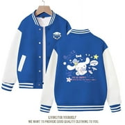 Sanrio Cinnamoroll Jacket Hello Kitty Kuromi Cotton Overcoat Child Hoodies Autumn Kid Loose Sports Baseball Uniform Clothes Gift