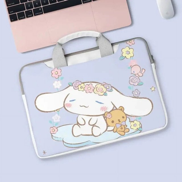 Sanrio Cinnamoroll Kawaii Cartoon Computer Bag Fashion Laptop Tote