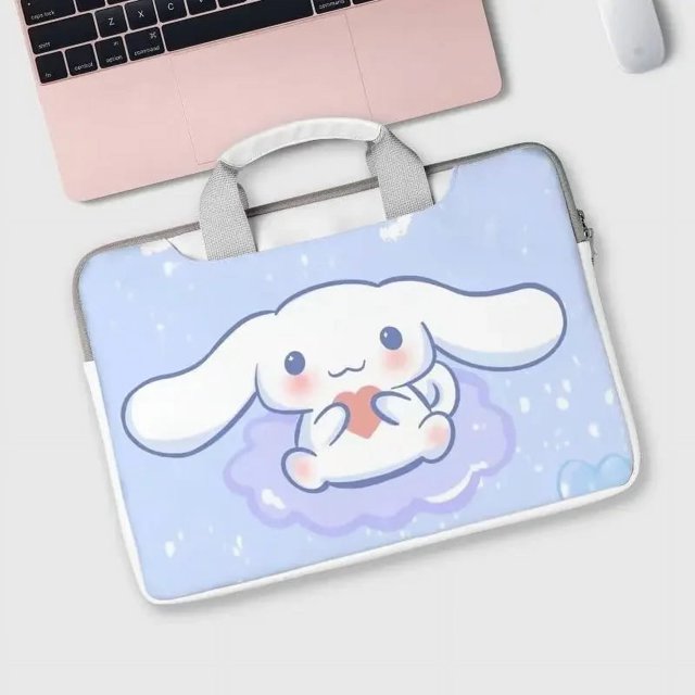 Sanrio Cinnamoroll Kawaii Cartoon Computer Bag Fashion Laptop Tote