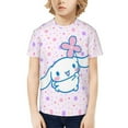 thumbnail image 1 of Sanrio Cinnamoroll Kids T-Shirt 3d Printed Graphic T-Shirts Boys And Girls Short Sleeve Shirts For Youth Kids X-Small, 1 of 6