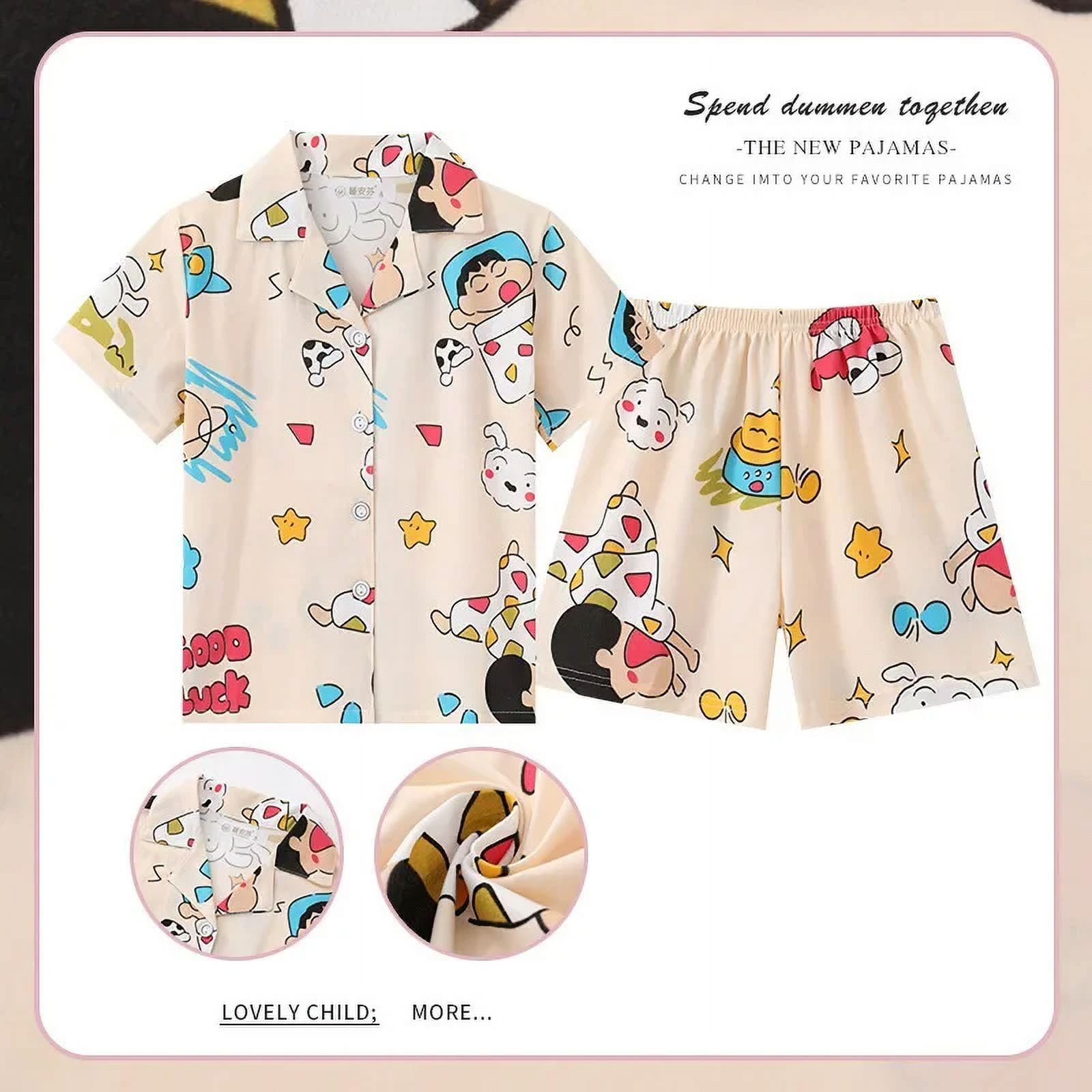 Sanrio Cinnamoroll Kuromi Pochacco Children's Pajamas Set 2024 Summer