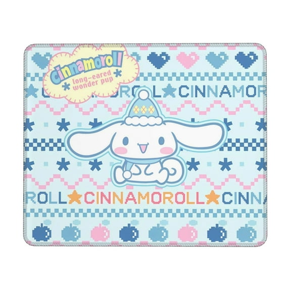 Sanrio Cinnamoroll Mouse Pad,Small Gaming Mousepad,Non-Slip Rubber Base And Stitched Edges Desk Mat For Computer Home Office Work And Study 10 X 12 Inch