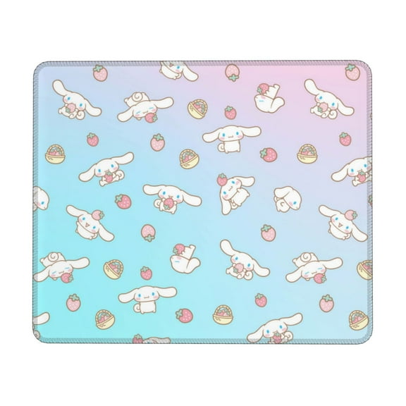 Sanrio Cinnamoroll Mouse Pad,Small Gaming Mousepad,Non-Slip Rubber Base And Stitched Edges Desk Mat For Computer Home Office Work And Study 10 X 12 Inch