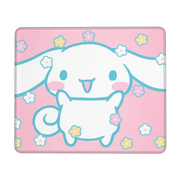 Sanrio Cinnamoroll Mouse Pad,Small Gaming Mousepad,Non-Slip Rubber Base And Stitched Edges Desk Mat For Computer Home Office Work And Study 10 X 12 Inch