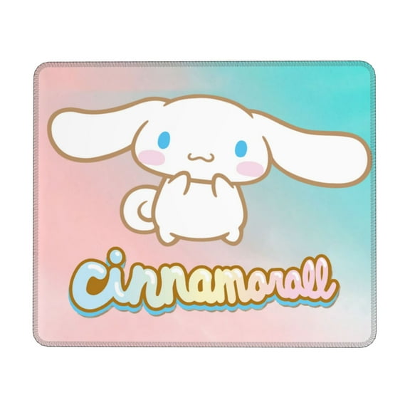 Sanrio Cinnamoroll Mouse Pad,Small Gaming Mousepad,Non-Slip Rubber Base And Stitched Edges Desk Mat For Computer Home Office Work And Study 10 X 12 Inch