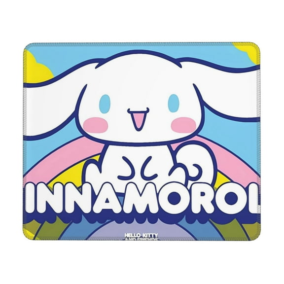 Sanrio Cinnamoroll Mouse Pad,Small Gaming Mousepad,Non-Slip Rubber Base And Stitched Edges Desk Mat For Computer Home Office Work And Study 10 X 12 Inch
