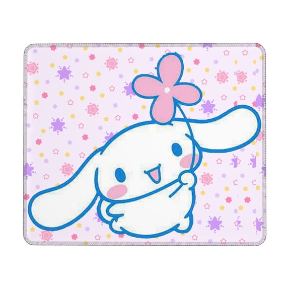 Sanrio Cinnamoroll Mouse Pad,Small Gaming Mousepad,Non-Slip Rubber Base And Stitched Edges Desk Mat For Computer Home Office Work And Study 10 X 12 Inch