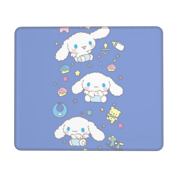 Sanrio Cinnamoroll Mouse Pad,Small Gaming Mousepad,Non-Slip Rubber Base And Stitched Edges Desk Mat For Computer Home Office Work And Study 10 X 12 Inch