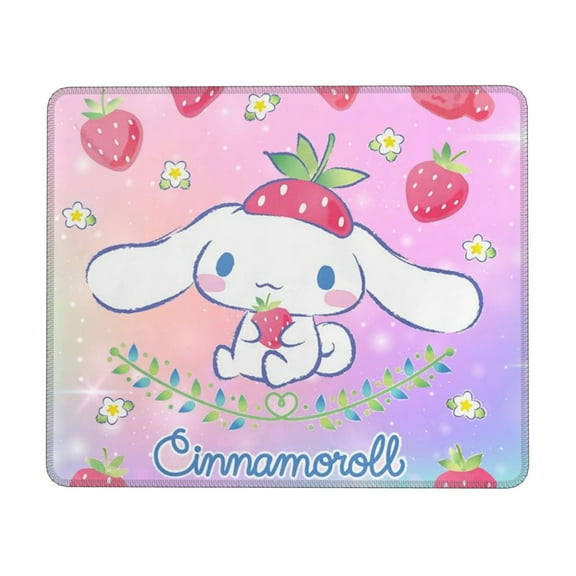 Sanrio Cinnamoroll Mouse Pad,Small Gaming Mousepad,Non-Slip Rubber Base And Stitched Edges Desk Mat For Computer Home Office Work And Study 10 X 12 Inch