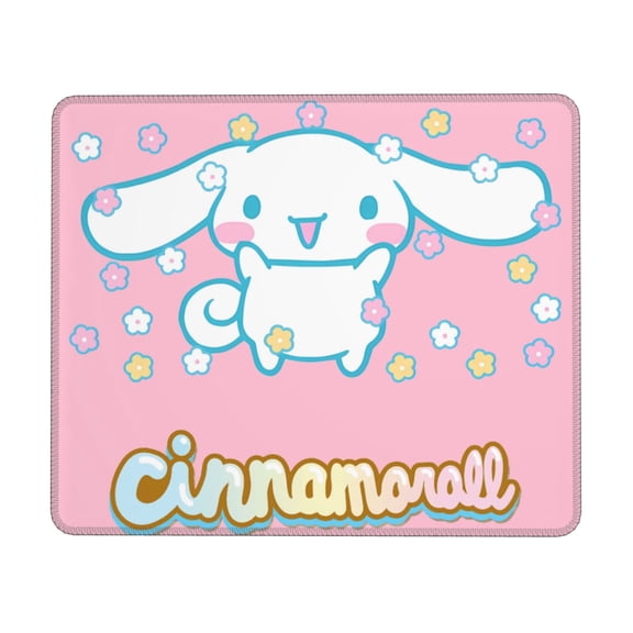 Sanrio Cinnamoroll Mouse Pad,Small Gaming Mousepad,Non-Slip Rubber Base And Stitched Edges Desk Mat For Computer Home Office Work And Study 10 X 12 Inch