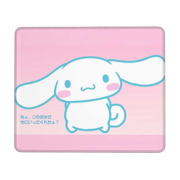 Sanrio Cinnamoroll Mouse Pad,Small Gaming Mousepad,Non-Slip Rubber Base And Stitched Edges Desk Mat For Computer Home Office Work And Study 10 X 12 Inch