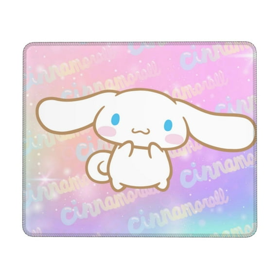 Sanrio Cinnamoroll Mouse Pad,Small Gaming Mousepad,Non-Slip Rubber Base And Stitched Edges Desk Mat For Computer Home Office Work And Study 10 X 12 Inch