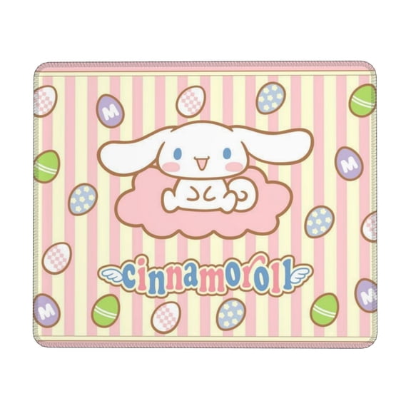 Sanrio Cinnamoroll Mouse Pad,Small Gaming Mousepad,Non-Slip Rubber Base And Stitched Edges Desk Mat For Computer Home Office Work And Study 10 X 12 Inch
