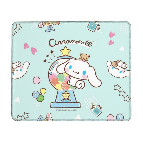 Sanrio Cinnamoroll Mouse Pad,Small Gaming Mousepad,Non-Slip Rubber Base And Stitched Edges Desk Mat For Computer Home Office Work And Study 10 X 12 Inch