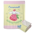 thumbnail image 1 of The Northwest Group 1SAN-65500-0002-OOF 60 x 80 in. Sanrio Cinnamoroll Peek a Berry Mink Sherpa Throw, 1 of 5