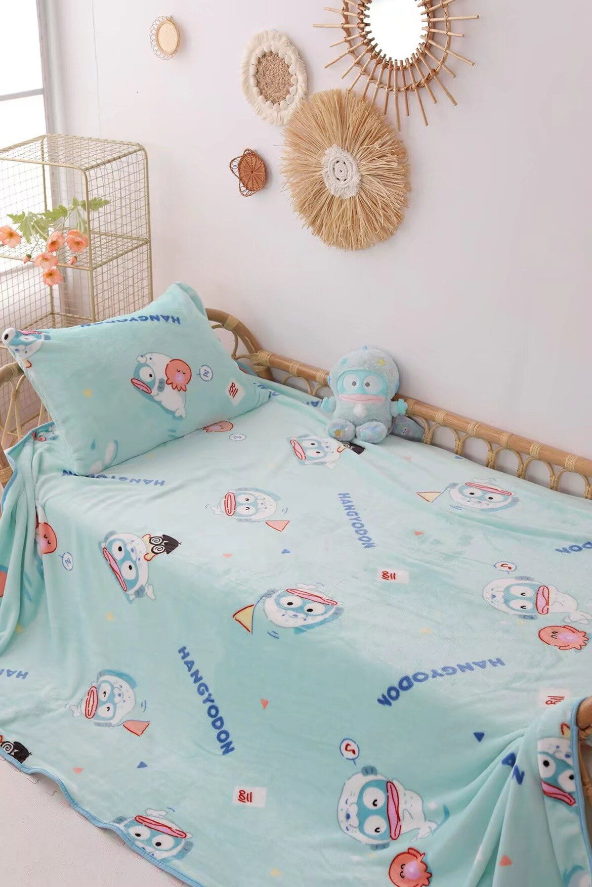 Sanrio Cinnamoroll Plush Blanket Kuromi My Melody Kirby Kawaii Cartoon Cute Warm Coral Fleece ...