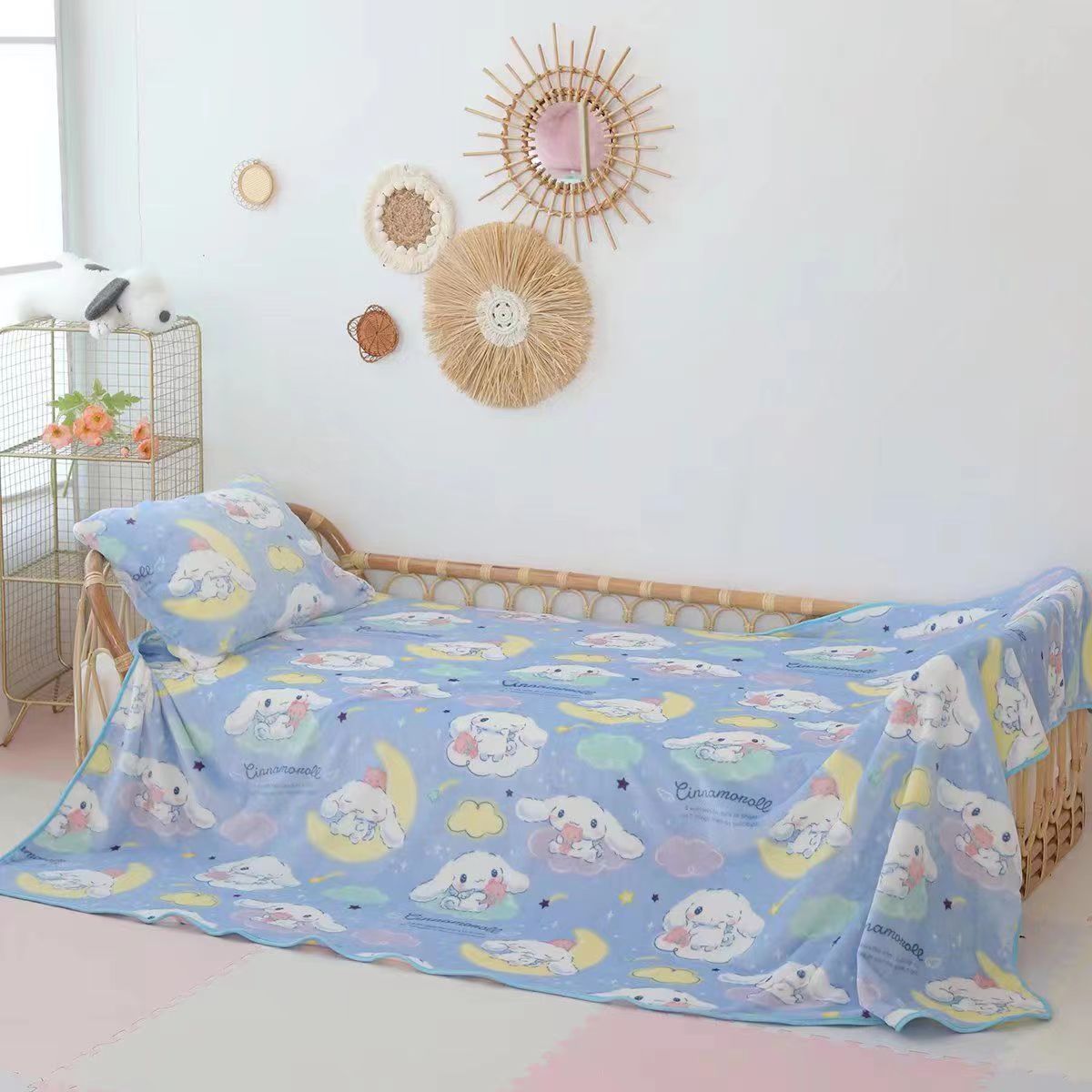 Sanrio Cinnamoroll Plush Blanket Kuromi My Melody Kirby Kawaii Cartoon Cute Warm Coral Fleece ...