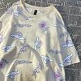 thumbnail image 1 of Sanrio Cinnamoroll Print Cute Cartoon Short Sleeved T-shirt Y2k Women's Trendy Loose Oversized Cute Tees Summer Tops Clothes, 1 of 19