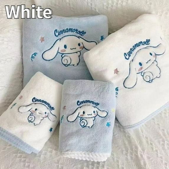 Sanrio Cinnamoroll Three Piece Bath Towel Set Soft Water-absorbent No Color Fading Kawaii Childrens Bathroom Products Toiletries